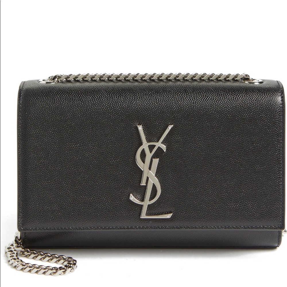 Saint Laurent Small Kate grained leather bag